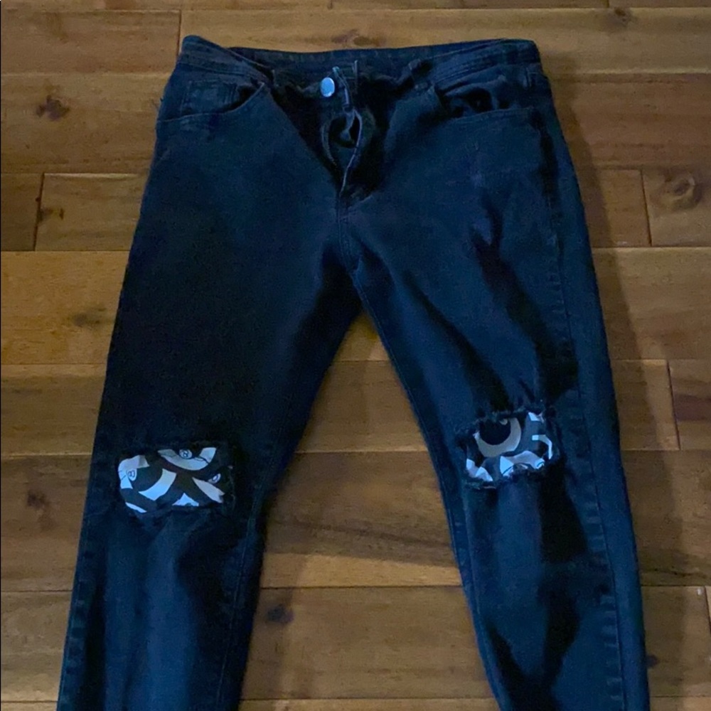 Custom Stussy x European Jeans distressed